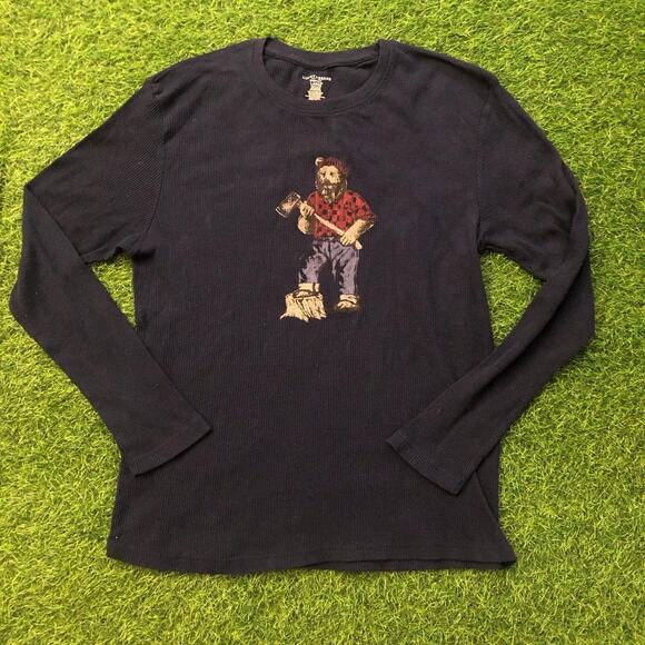 Lucky Brand Tops - Women’s Navy Lucky Brand Textured Bear Sleepwear Shirt